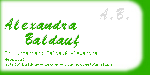 alexandra baldauf business card